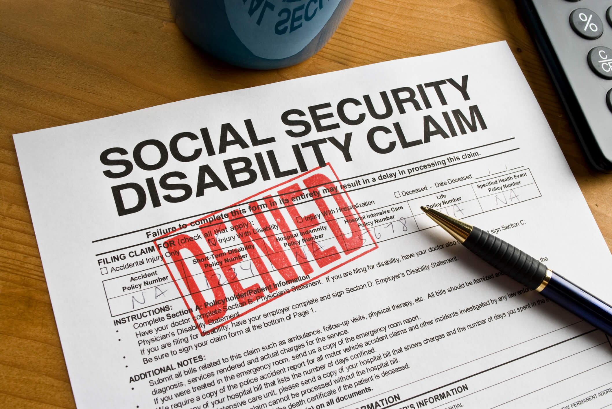 Denied claim of social security disability claim.